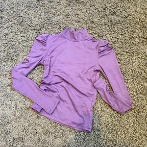 (4/$20) Mock Neck Shoulder Rusch Long Sleeve stop
